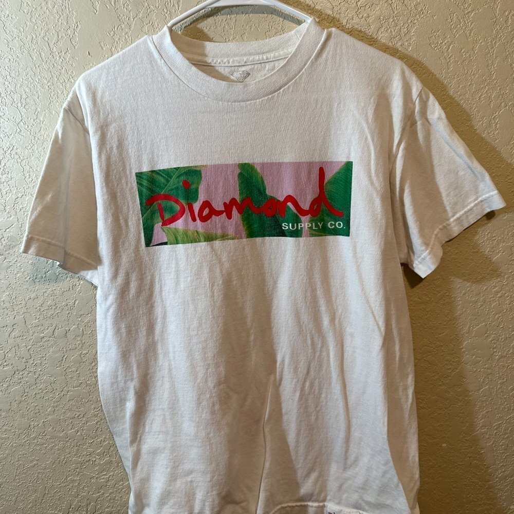 NWOT Diamond Supply Co. Men's Floral Graphic Box Logo Tee